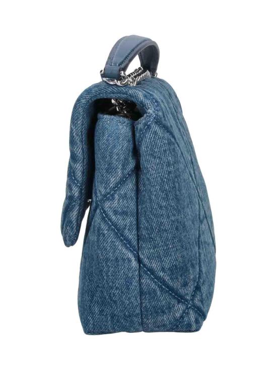 26SS 토리버치 다이아몬드 퀼트 데님 미니 탑 핸들 체인 월렛 178637401 Blue - TORY BURCH