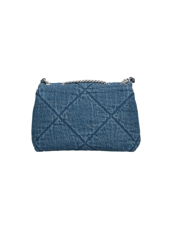 26SS 토리버치 다이아몬드 퀼트 데님 미니 탑 핸들 체인 월렛 178637401 Blue - TORY BURCH