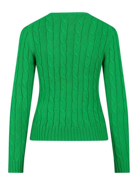 26SS 폴로 랄프로렌 포니 로고 피마코튼 케이블 니트 스웨터 211971869011 Green - POLO RALPH LAUREN