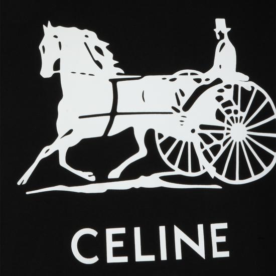 26FW 셀린느 반팔 티셔츠 RX0LB1242 38AW BLACK - CELINE