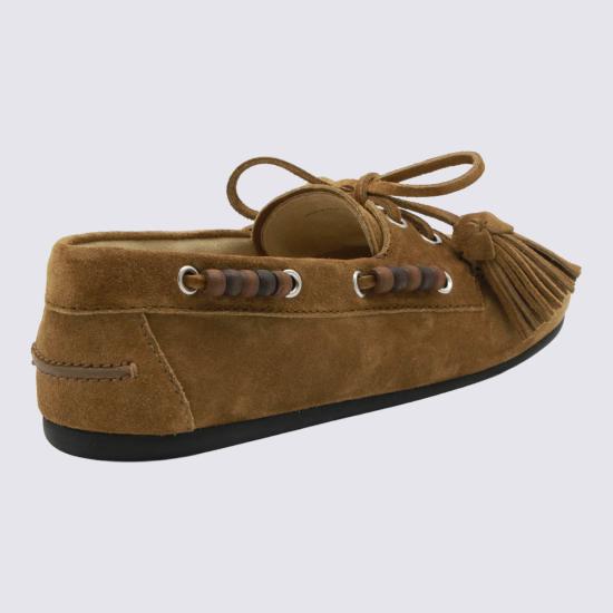 26FW 미우미우 스웨이드 태슬 장식 덱 슈즈 5D518EF005 054F0393 OLIVA - MIU MIU