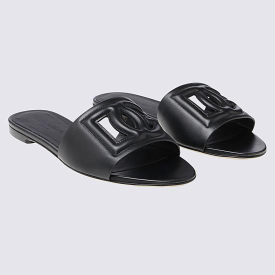 26FW 돌체앤가바나 DG 로고 카프스킨 슬리퍼 CQ0436 AY32980999 NERO - DOLCE & GABBANA