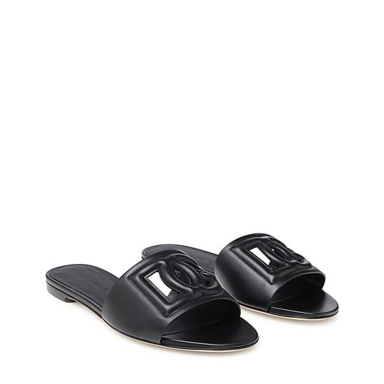 26FW 돌체앤가바나 DG 로고 카프스킨 슬리퍼 CQ0436 AY32980999 NERO - DOLCE & GABBANA