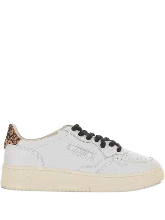 26SS 오트리 메달리스트 로우 레더 스니커즈 AULW OC01 WHITE LEOPARD
