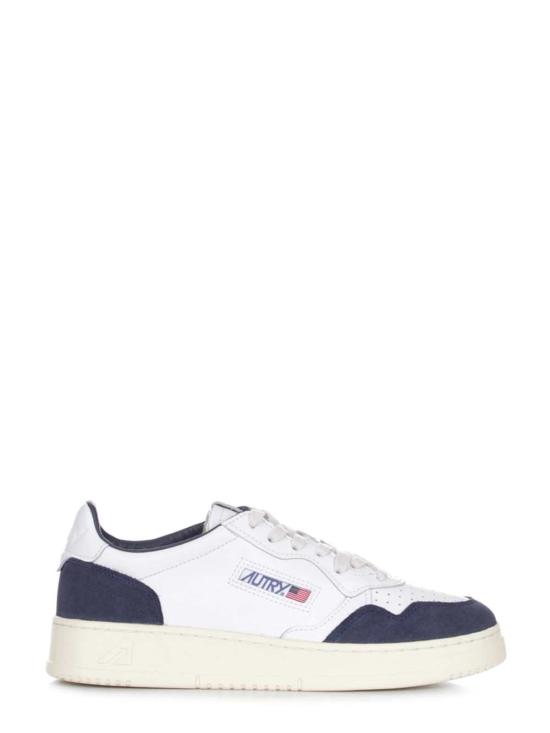 26FW 오트리 메달리스트 로우 스니커즈 AULMFT22 SOFLEA SUE WHT DENIM FT22