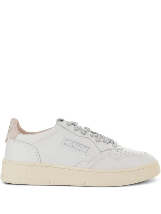 26SS 오트리 메달리스트 로우 레더 스니커즈 AULW SW02 WHITE SILVER