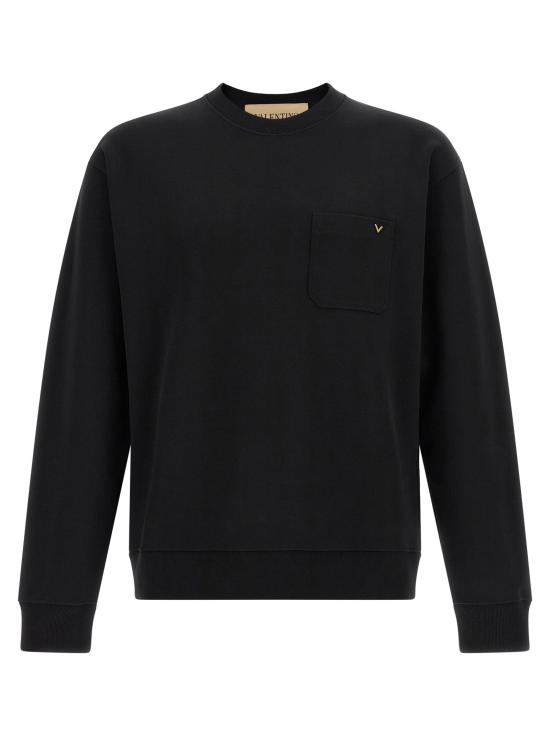 26FW 발렌티노 가라바니 긴팔 티셔츠 Vgold 스웨트셔츠 블랙
