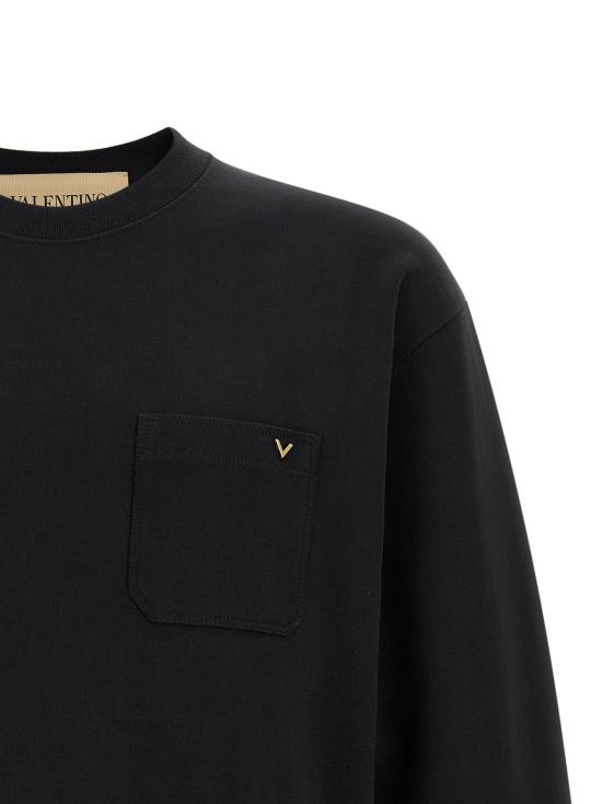 26FW 발렌티노 가라바니 긴팔 티셔츠 Vgold 스웨트셔츠 블랙 - VALENTINO GARAVANI