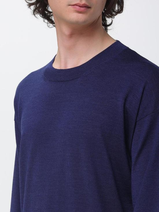 26SS 아미 씬 울 크루넥 아미 드 하트 스웨터 UKS856 KN0066 A021 BLUE DOM - AMI