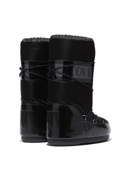  문부츠 아이콘 글랜스 플래티넘 새틴 부츠 80D1401680N001 Black - MOON BOOT