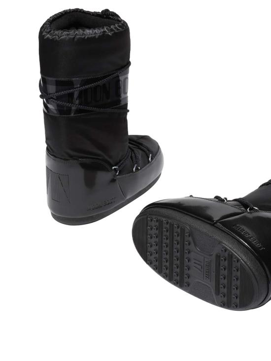  문부츠 아이콘 글랜스 플래티넘 새틴 부츠 80D1401680N001 Black - MOON BOOT