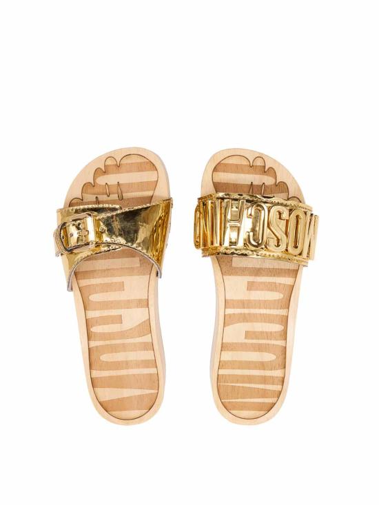 26SS 모스키노 뮬/슬리퍼 MA28314Z1OMC5901 Gold - MOSCHINO