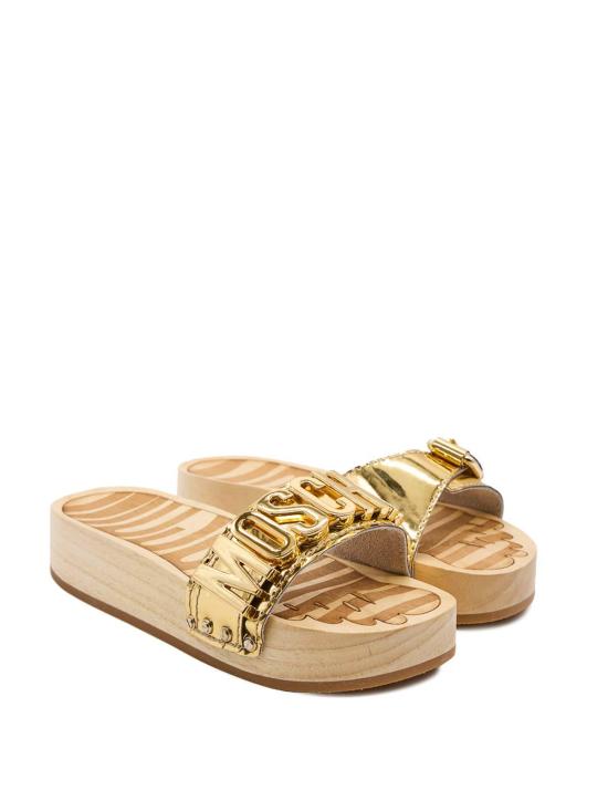 26SS 모스키노 뮬/슬리퍼 MA28314Z1OMC5901 Gold - MOSCHINO