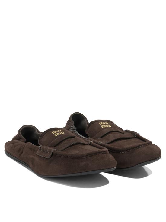 26FW 미우미우 루슈 스웨이드 로퍼 5D341E008F0003 F D005 Brown - MIU MIU