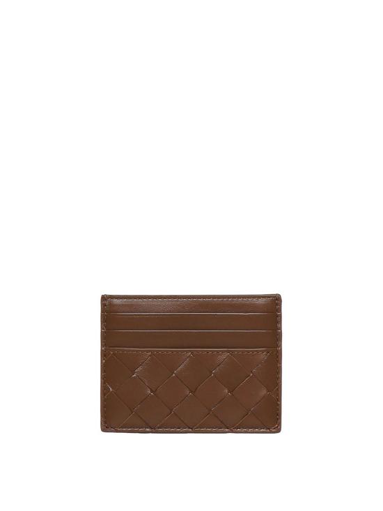 26SS 보테가베네타 인트레치아토 크레딧 카드 케이스 796324V1G142850 Brown - BOTTEGA VENETA