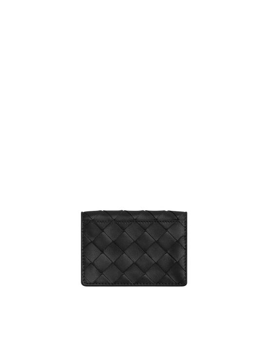 26SS 보테가베네타 인트레치아토 카드 케이스 814091VCPP38425 Black - BOTTEGA VENETA