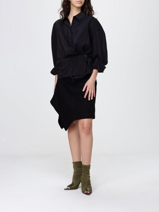 26SS 르메르 스트레이트 칼라 트위스트 셔츠 SH1141LF13 08999 Black - LEMAIRE