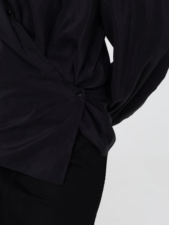 26SS 르메르 스트레이트 칼라 트위스트 셔츠 SH1141LF13 08999 Black - LEMAIRE