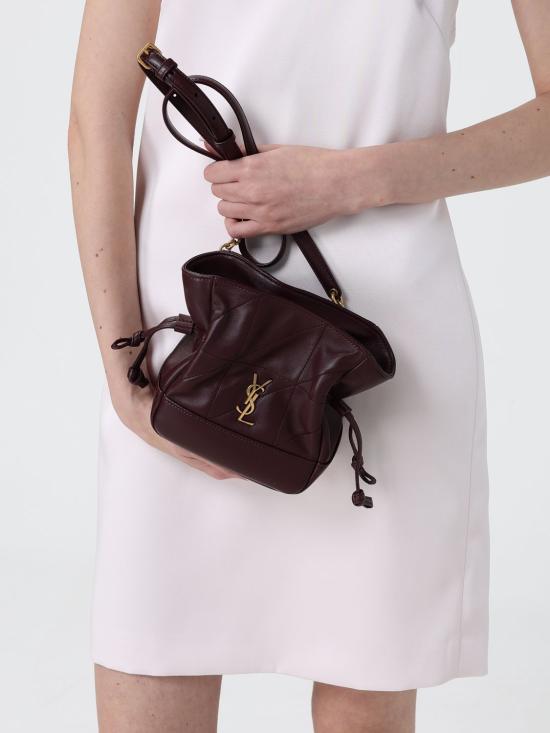 26SS 생로랑 램스킨 제이미 미니 숄더 파우치 859174AAB32 6195 Burgundy - SAINT LAURENT