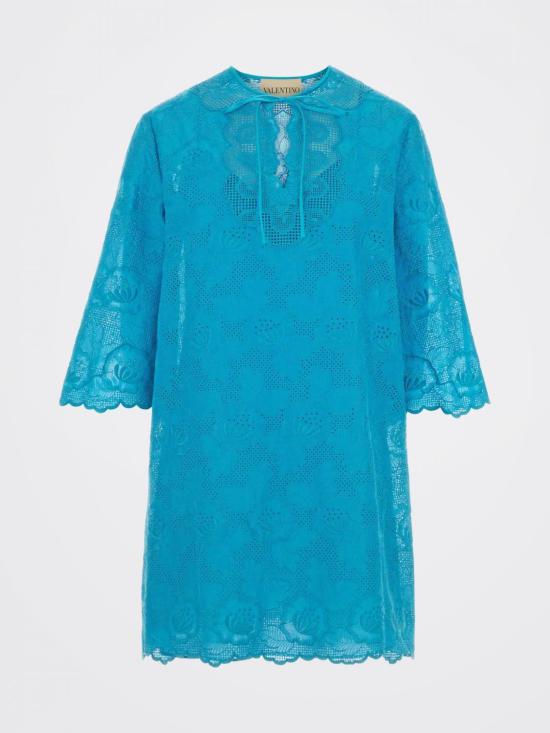26SS 발렌티노 가라바니 미디 원피스 8B3VAJJ5A4G L04 Blue - VALENTINO GARAVANI