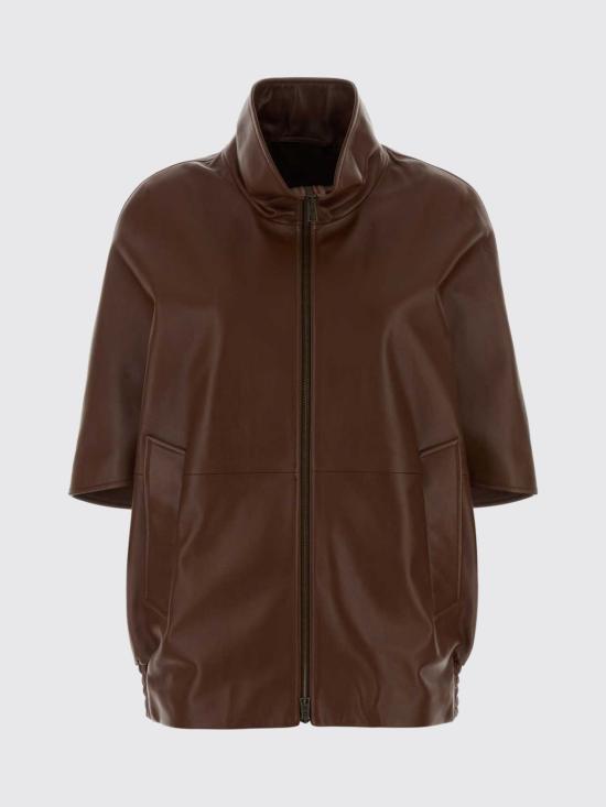 26SS 발렌시아가 가죽 자켓 871987TUS11 2135 Brown - BALENCIAGA