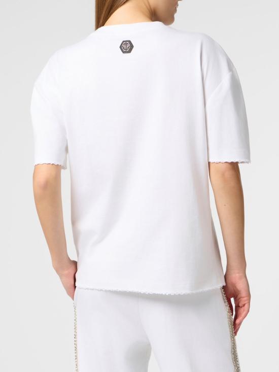 26SS 필립 플레인 반팔 티셔츠 SAFCWTK3872PTE004N 01 White - PHILIPP PLEIN