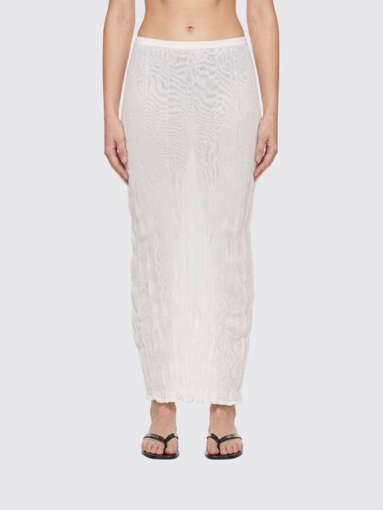26SS 토템 롱 스커트 262WRB0456YA0244 047 White