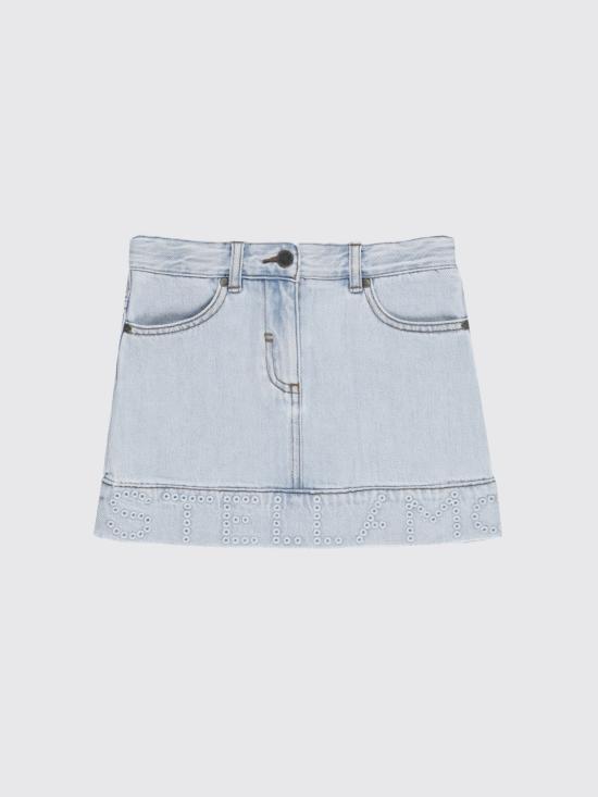 26SS [키즈] 스텔라 맥카트니 데님 스커트 TY7A51Z0746 600 Gnawed Blue