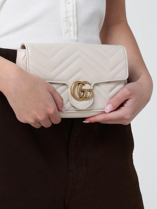 26SS 구찌 GG 마몽 스몰 숄더백 751526AACCE 9053 White - GUCCI