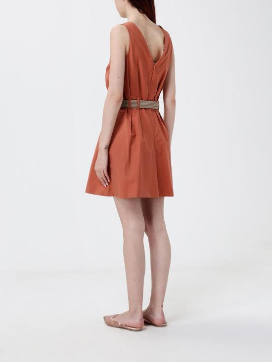 26SS 브루넬로 쿠치넬리 미디 원피스 ML140A5354 C3980 Orange - BRUNELLO CUCINELLI