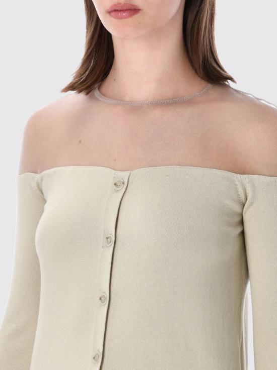 26SS MM6 메종마르지엘라 긴팔 티셔츠 S62HP0043M13273 729 Beige - MM6 MAISON MARGIELA