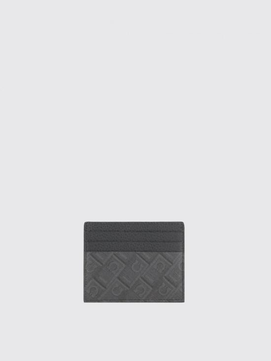 26SS 살바토레 페라가모 간치니 엠보스드 카드 홀더 780321 001 Black - SALVATORE FERRAGAMO