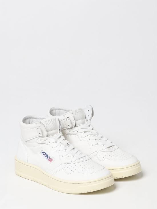 26SS 오트리 메달리스트 미드 레더 스니커즈 AUMW GG04 White - AUTRY