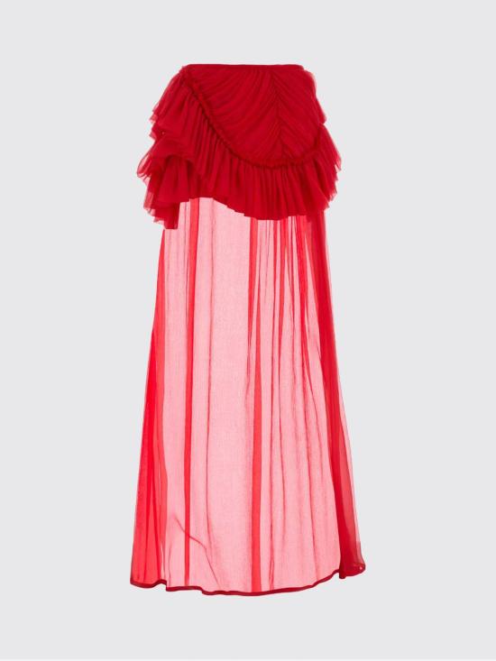 26SS 드리스 반 노튼 롱 스커트 2610108193040 352 Red - DRIES VAN NOTEN