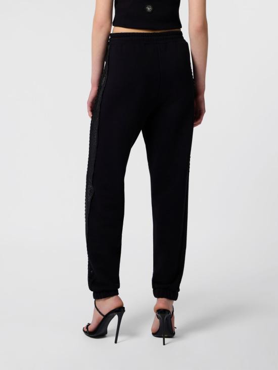 26SS 필립 플레인 트레이닝/조거 팬츠 SAFCWJT2202PTE003N 02 Black - PHILIPP PLEIN