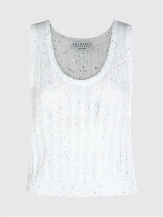 26SS 브루넬로 쿠치넬리 스웨터 MCO559700 C159 White - BRUNELLO CUCINELLI