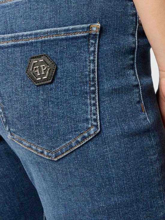 26SS 필립 플레인 데님 팬츠 SAFCWDT2895PDE004N 14AB Blue - PHILIPP PLEIN