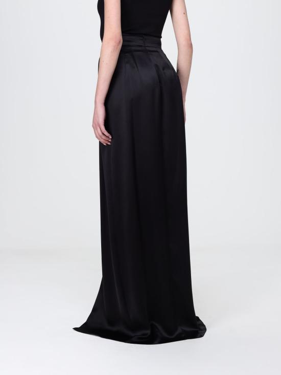 26SS 돌체앤가바나 실크 새틴 카프 랭스 서클 스커트 F4CZGTFU1NU N0000 Black - DOLCE & GABBANA