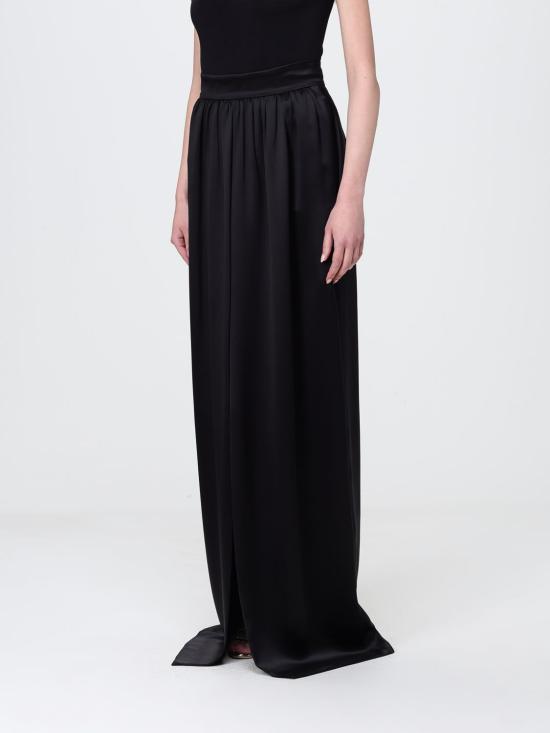 26SS 돌체앤가바나 실크 새틴 카프 랭스 서클 스커트 F4CZGTFU1NU N0000 Black - DOLCE & GABBANA
