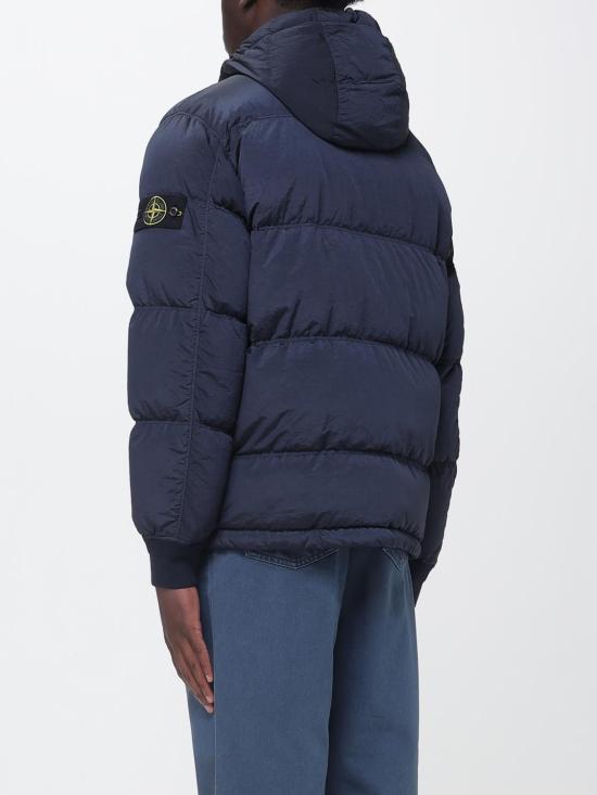 26SS 스톤 아일랜드 나일론 메탈 에코닐 후드 다운 파카 4100088S0019 V0020 Blue - STONE ISLAND