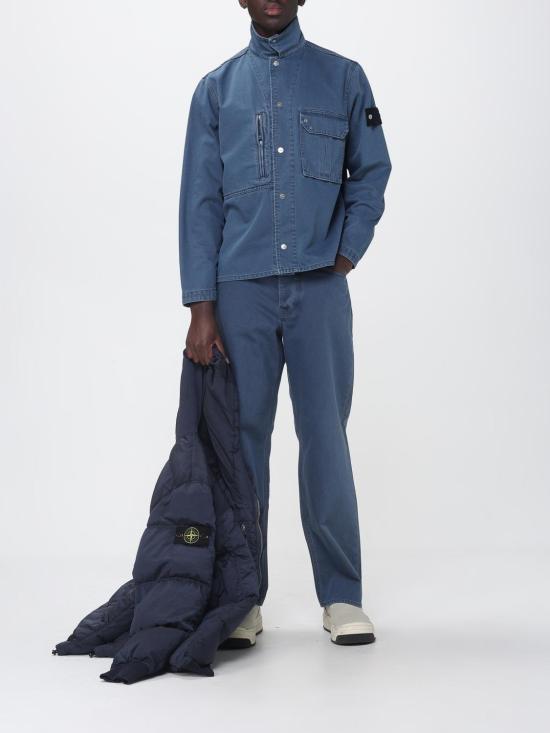 26SS 스톤 아일랜드 나일론 메탈 에코닐 후드 다운 파카 4100088S0019 V0020 Blue - STONE ISLAND