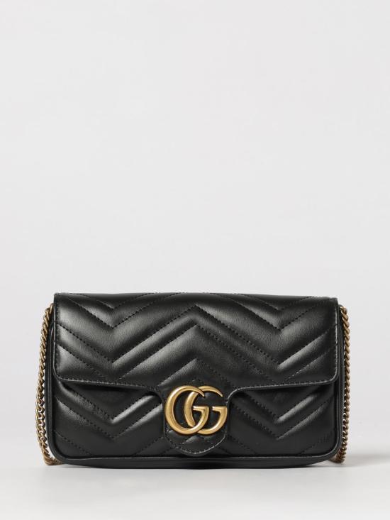 26SS 구찌 GG 마몽 스몰 숄더백 751526AACCE 1061 Black