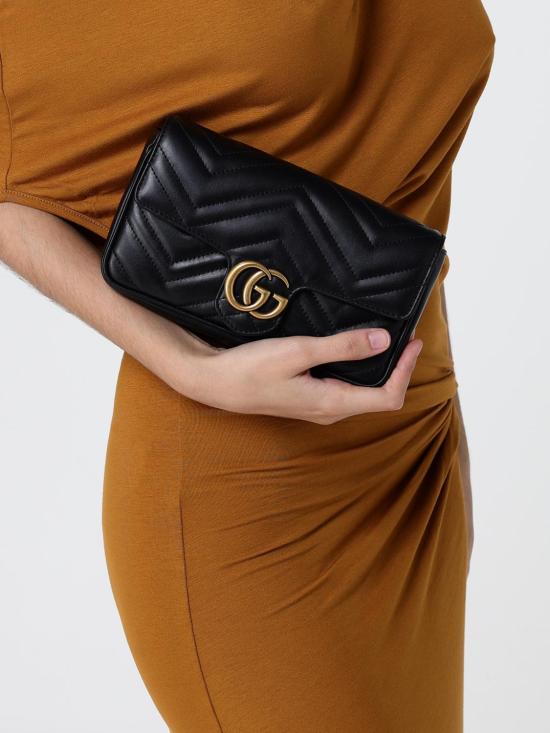 26SS 구찌 GG 마몽 스몰 숄더백 751526AACCE 1061 Black - GUCCI