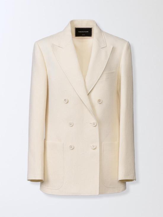 26SS 파비아나 필리피 필 쿠페 테일러링 드롭 더블브레스티드 재킷 GCD266F216L782 VR2 Butter - FABIANA FILIPPI
