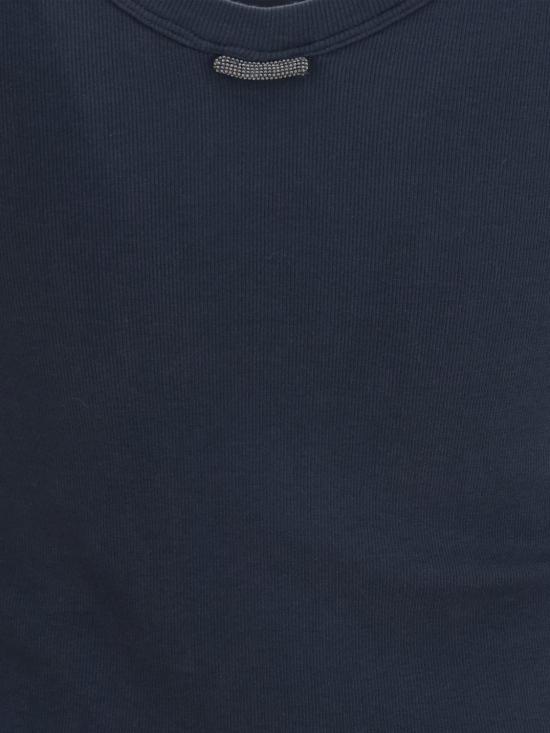 26SS 브루넬로 쿠치넬리 민소매 티셔츠 M0TC8FX210 C7186 Blue - BRUNELLO CUCINELLI