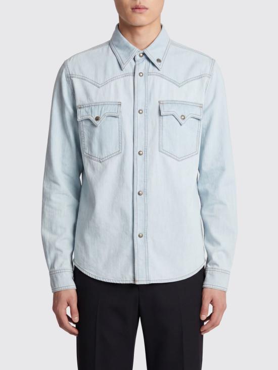 26SS 베르사체 긴팔 셔츠 10236721A17872 1DA50 Denim