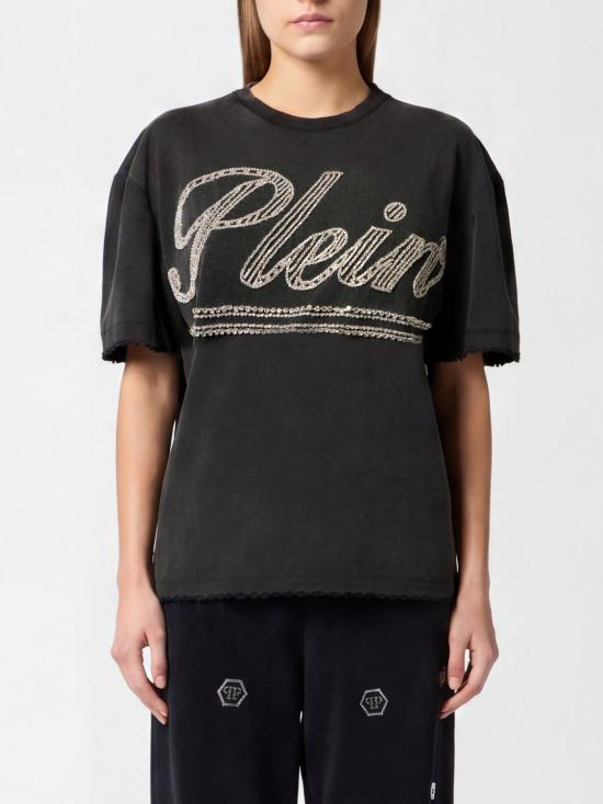 26SS 필립 플레인 반팔 티셔츠 SAFCWTK3872PTE004N 02 Black