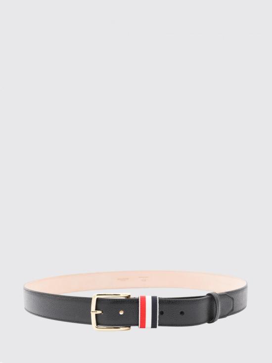 26SS 톰브라운 카프스킨 페블 레더 벨트 MCX039A00198 001 Black