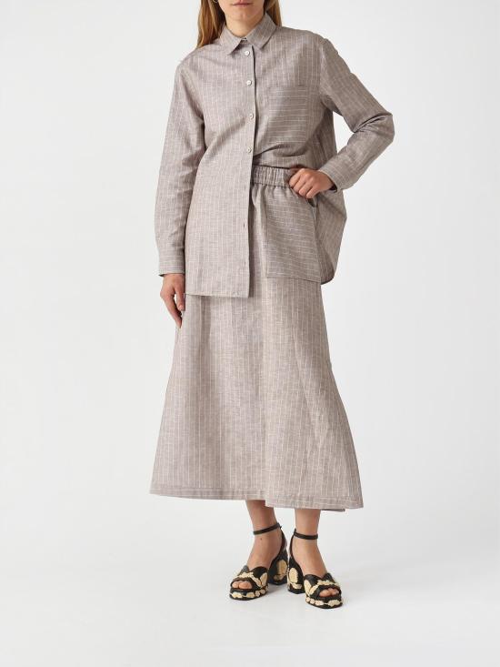 26SS 막스마라 롱 스커트 2616101018600 004 Grey - MAX MARA