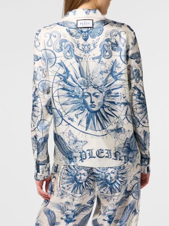 26SS 필립 플레인 블라우스 SAFCWRP0558PTE104N 07 Turquoise - PHILIPP PLEIN